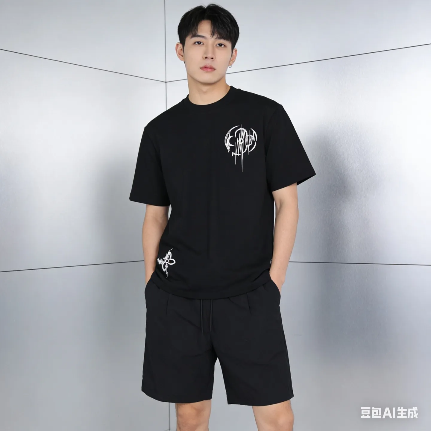 Louis Vuitton/Louis Vuitton Thorns Four-leaf Clover Embroidered Short Sleeve